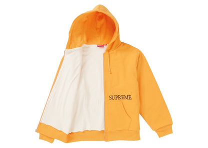 Supreme Thermal Zip Up Hooded Sweatshirt Tangerine