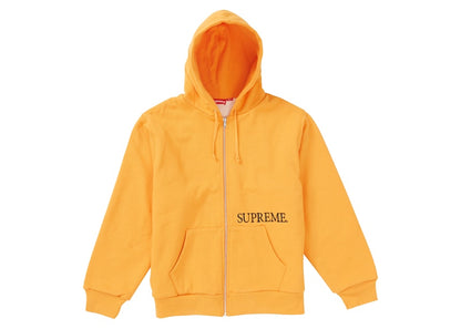 Supreme Thermal Zip Up Hooded Sweatshirt Tangerine