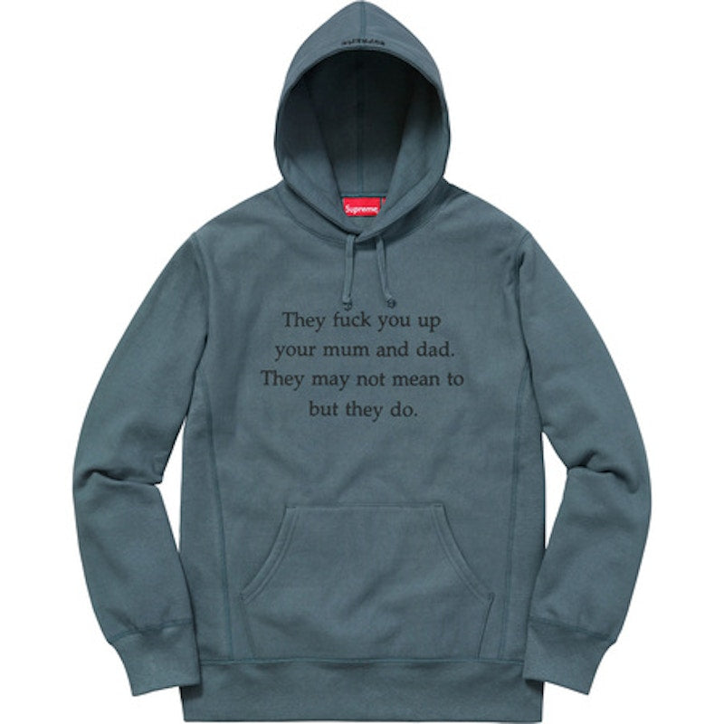 Supreme They Fuck You Up Hoodie Slate