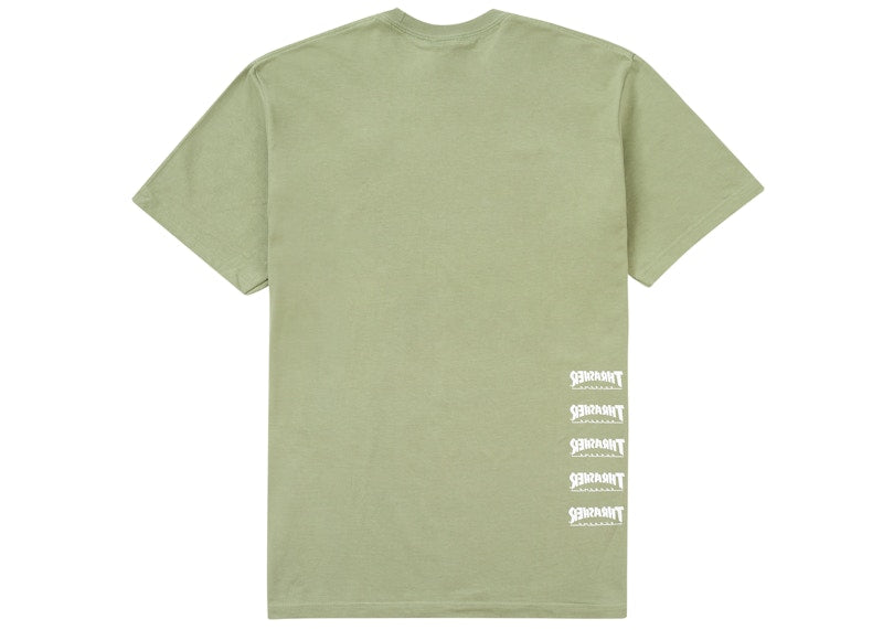 Supreme Thrasher Back Tail Tee Olive