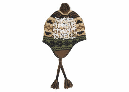 Supreme Thrasher Earflap Beanie Brown
