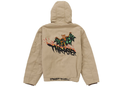 Supreme Thrasher Hooded Work Jacket Tan