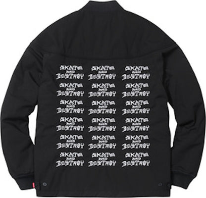 Supreme Thrasher Poplin Crew Jacket Black
