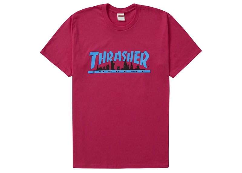 Supreme Thrasher Skyline Tee Pink