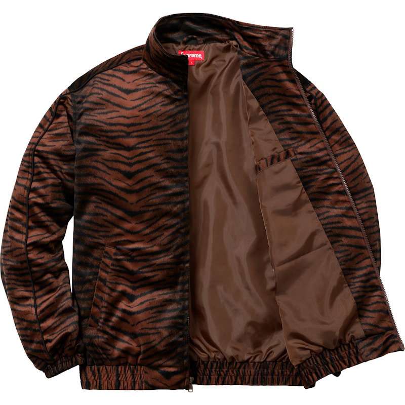 Supreme Tiger Stripe Track Jacket Brown