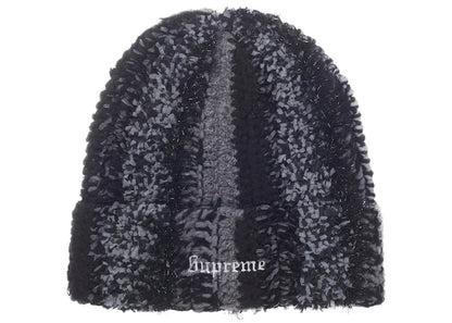 Supreme Tinsel Stripe Beanie Black