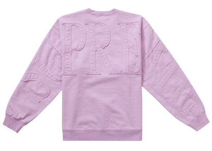 Supreme Tonal Applique Crewneck Pale Pink