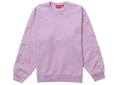 Supreme Tonal Applique Crewneck Pale Pink