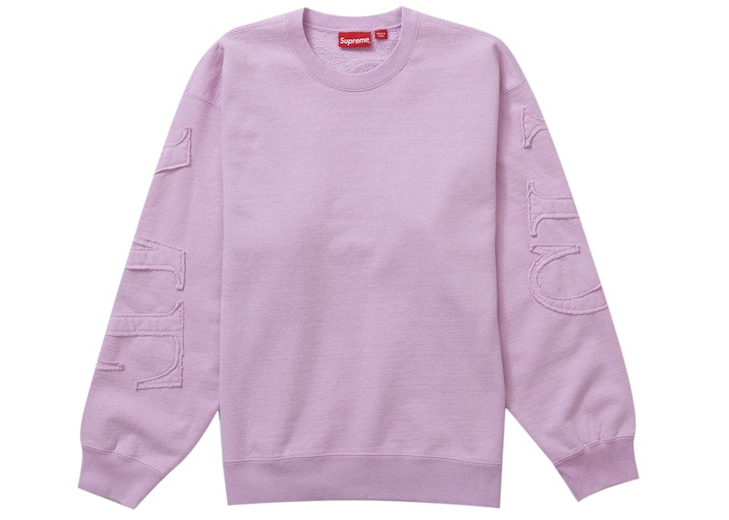 Supreme Tonal Applique Crewneck Pale Pink