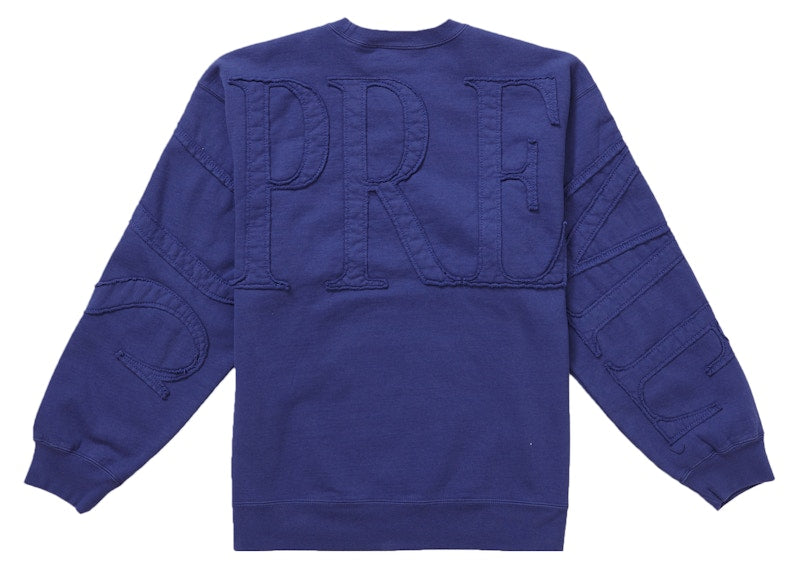 Supreme Tonal Applique Crewneck Washed Navy
