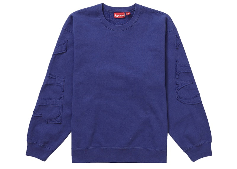 Supreme Tonal Applique Crewneck Washed Navy