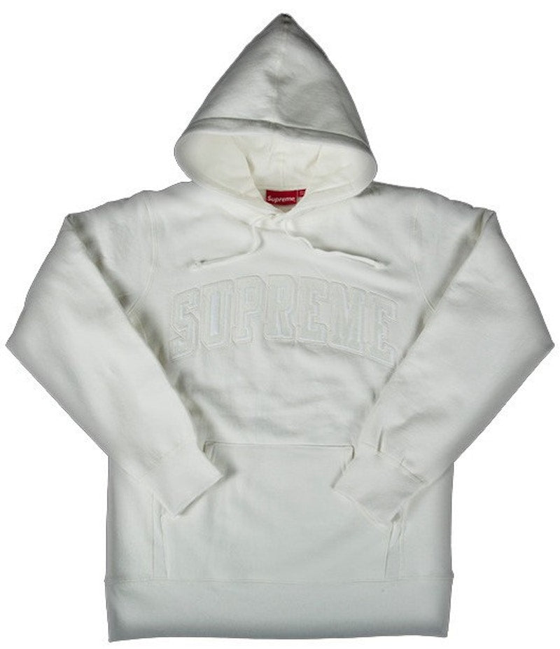 Supreme Tonal Arc Hooded Sweatshirt White