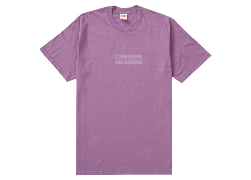 Supreme Tonal Box Logo Tee Dusty Purple