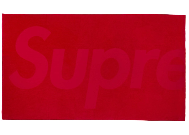Supreme Tonal Logo Towel (SS24) Red