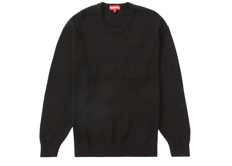 Supreme Tonal Paneled Sweater Black