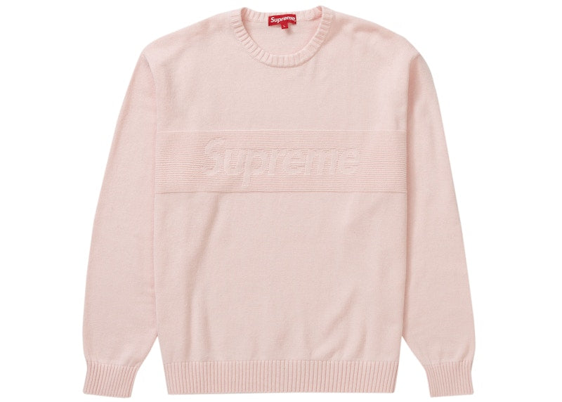 Supreme Tonal Paneled Sweater Pink