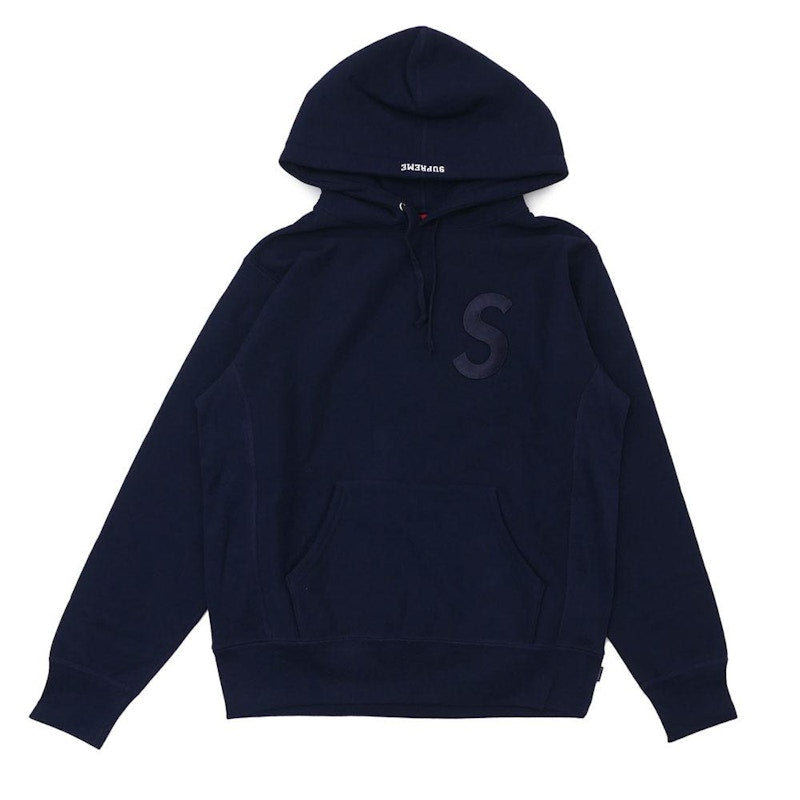 Supreme Tonal S Logo Hoodie Navy