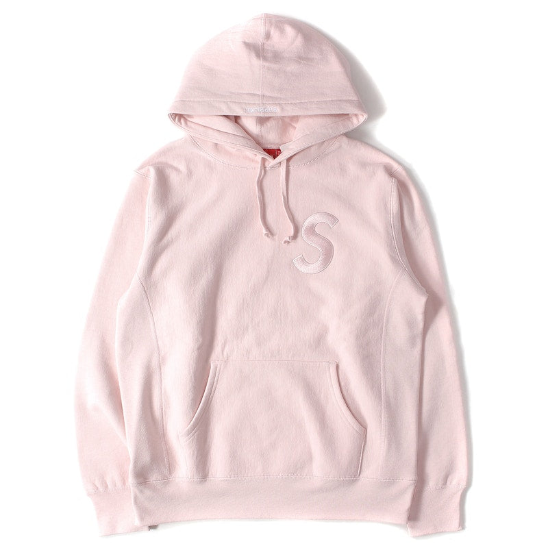 Supreme Tonal S Logo Hoodie Pale Pink