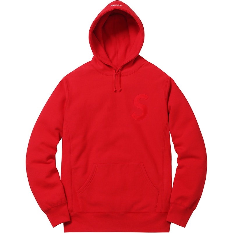 Supreme Tonal S Logo Hoodie Red