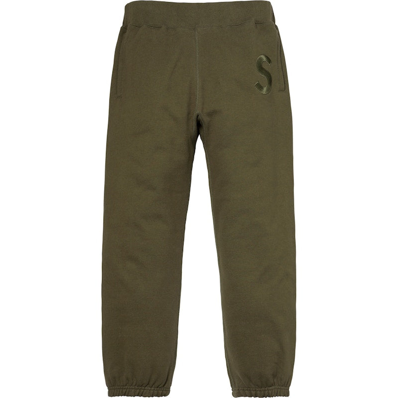 Supreme Tonal S Logo Sweatpant Dark Olive