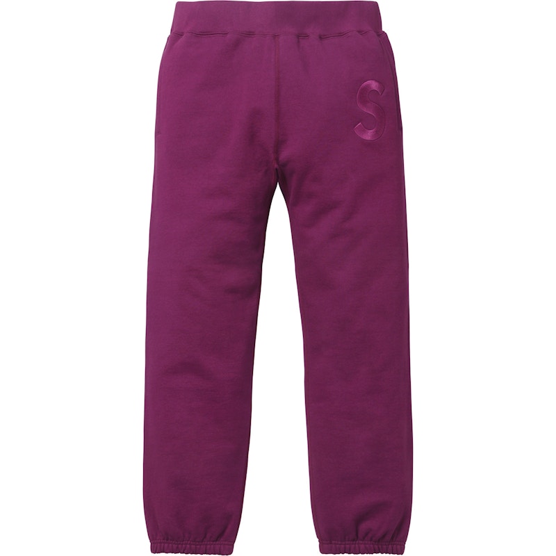 Supreme Tonal S Logo Sweatpant Plum
