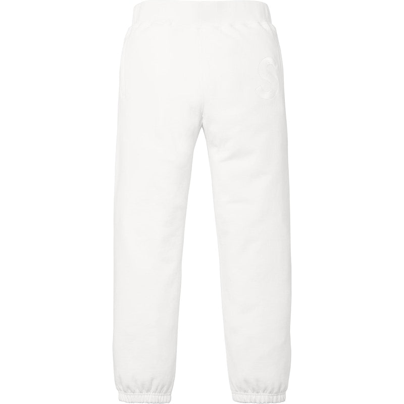 Supreme Tonal S Logo Sweatpant White