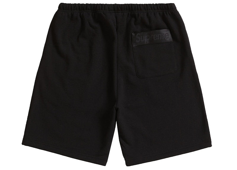 Supreme Tonal Webbing Sweatshort Black