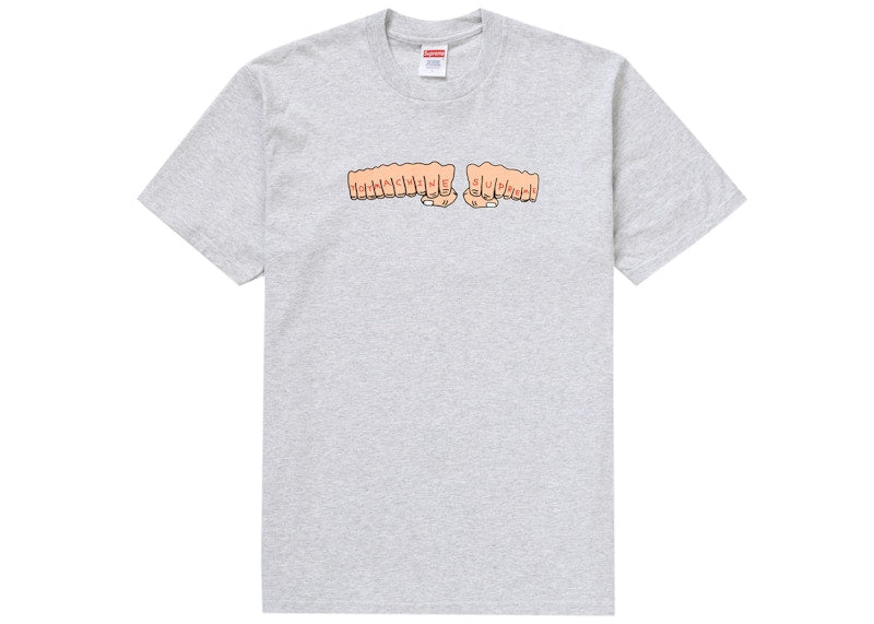 Supreme Toy Machine Fist Tee Ash Grey