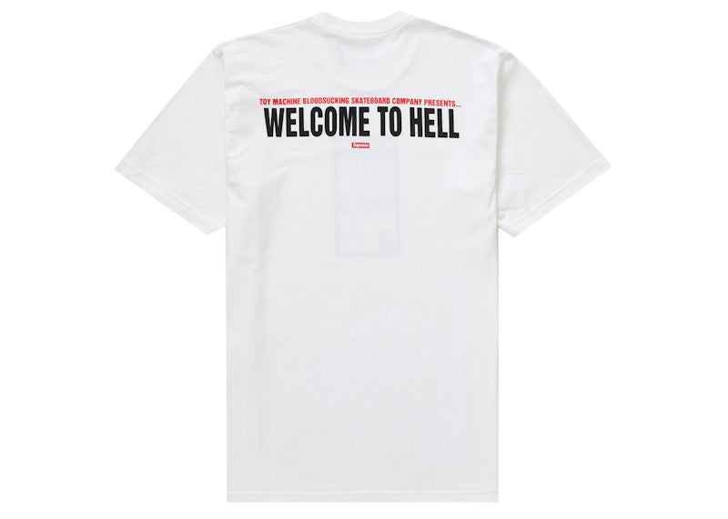 Supreme Toy Machine Welcome To Hell Tee White