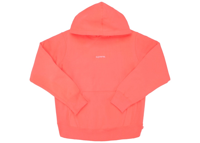 Supreme Trademark Hooded Sweatshirt Fluorescent Pink