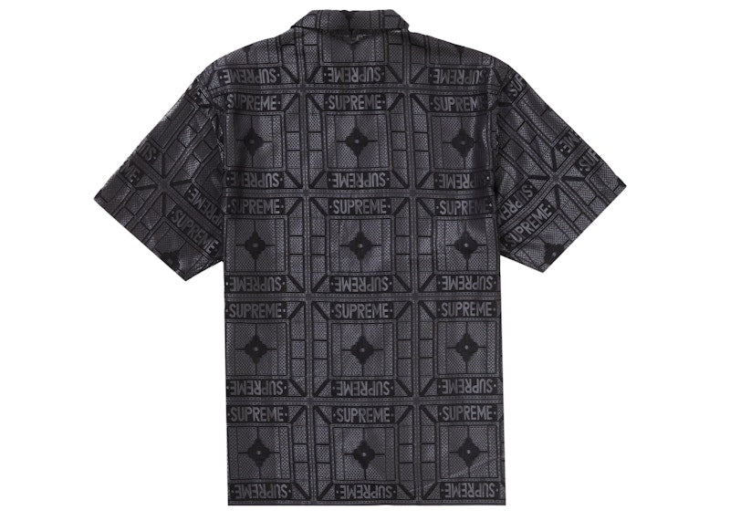 Supreme Tray Jacquard S/S Shirt Black