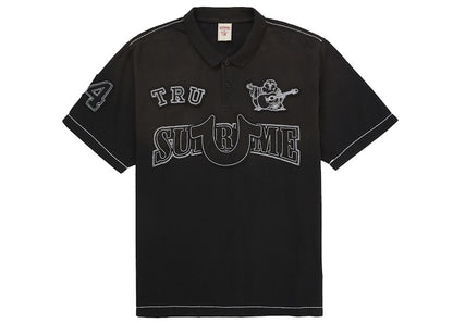 Supreme True Religion Applique Polo Black