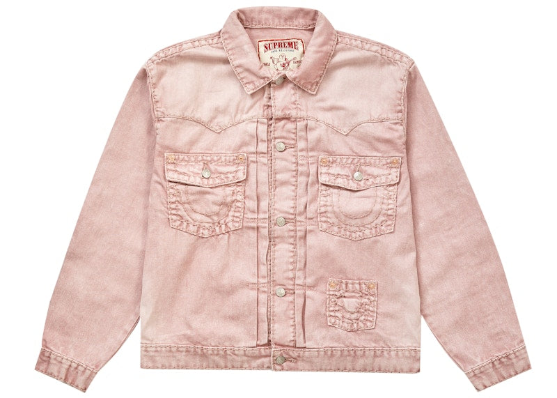 Supreme True Religion Denim Trucker Jacket Pink