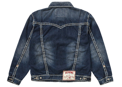 Supreme True Religion Denim Trucker Jacket Washed Blue