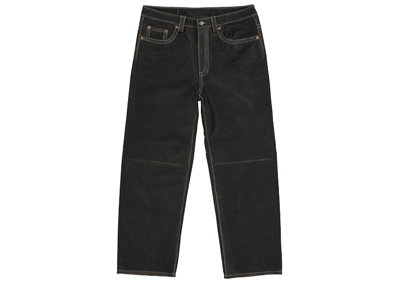Supreme True Religion Loose Fit Leather Pant Black