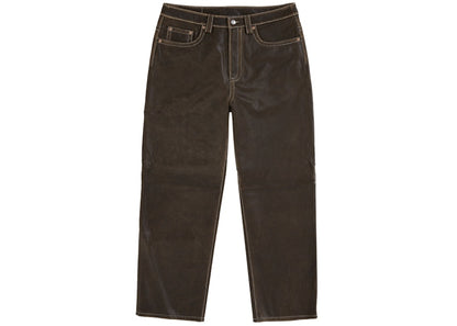 Supreme True Religion Loose Fit Leather Pant Brown