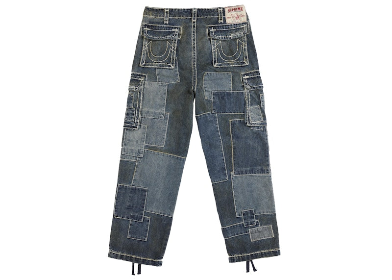 Supreme True Religion Patchwork Cargo Pant Dirty Indigo