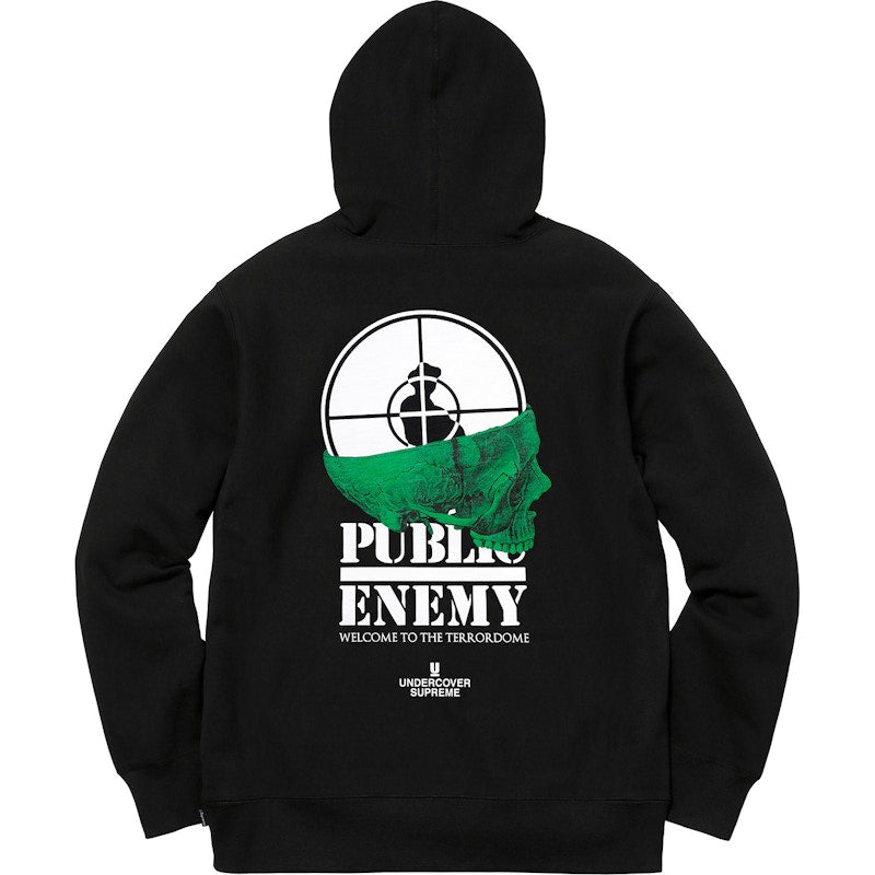 Supreme UNDERCOVER/Public Enemy Terrordome Hooded Sweatshirt Black