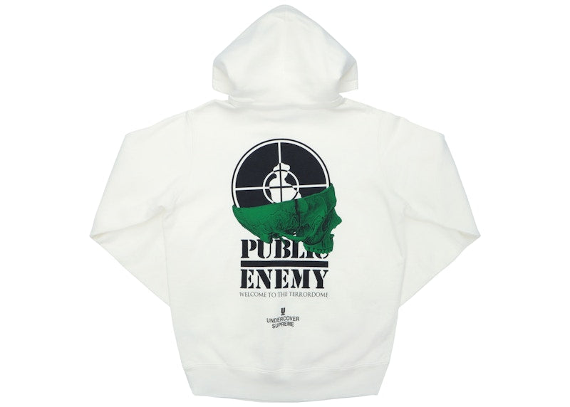 Supreme UNDERCOVER/Public Enemy Terrordome Hooded Sweatshirt White