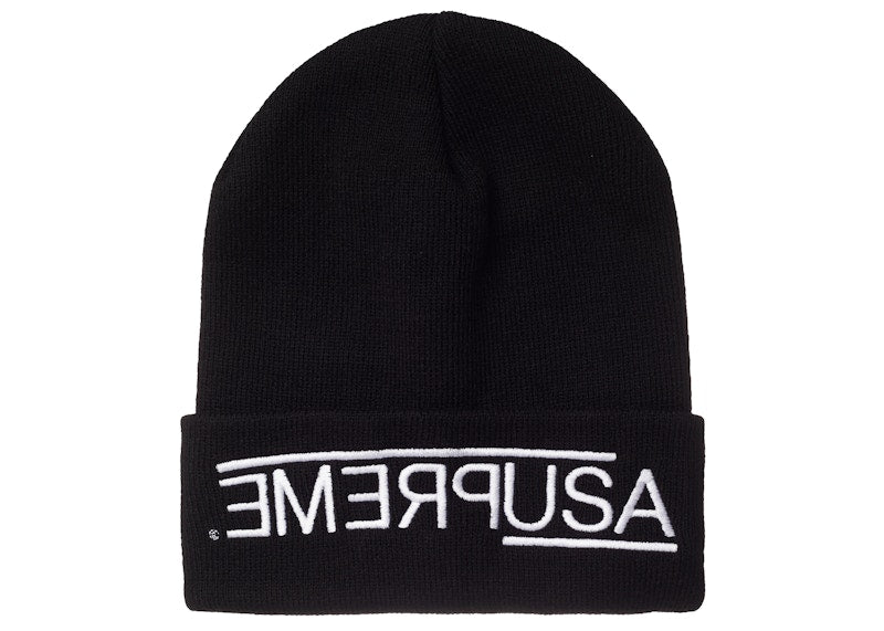 Supreme USA Beanie Black