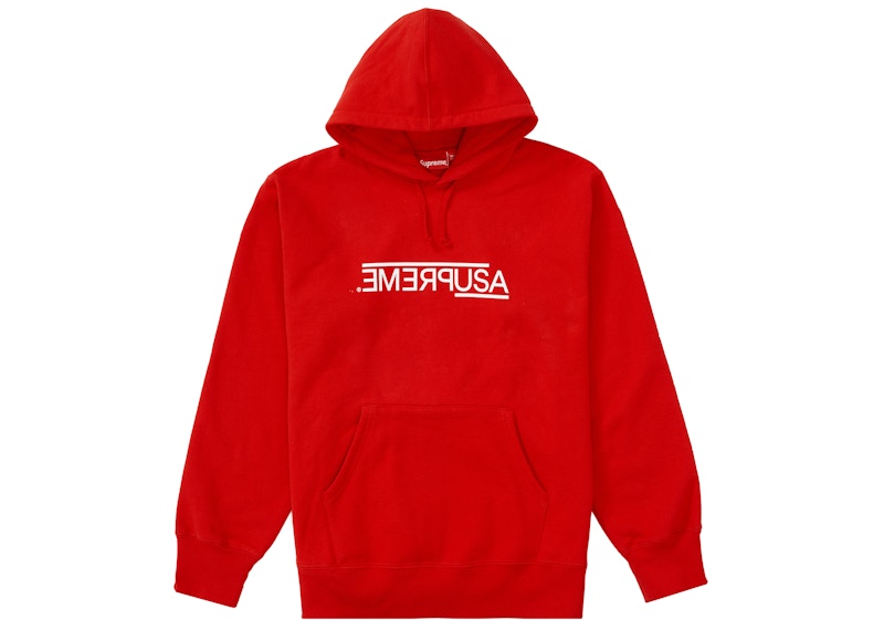 Supreme USA Hooded Sweatshirt Red