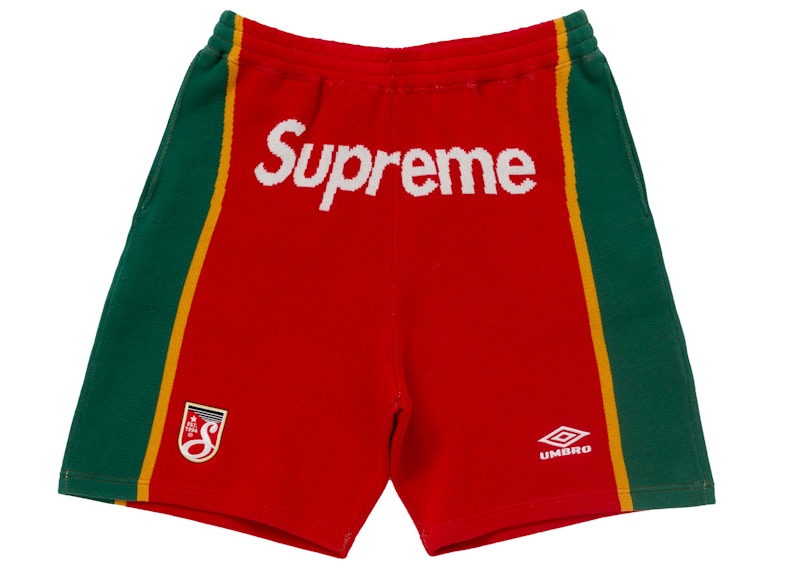 Supreme Umbro Knit Soccer Short Red