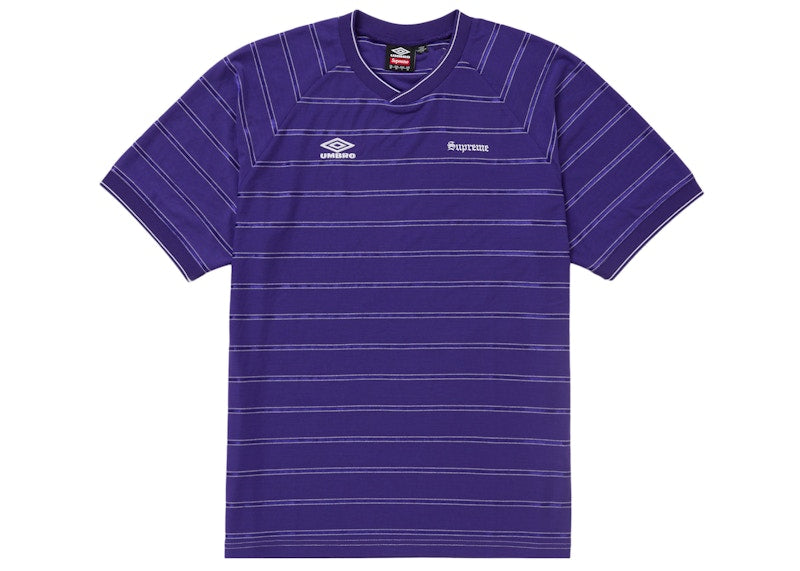 Supreme Umbro Stripe Soccer Jersey Purple