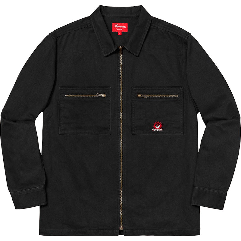Supreme Vampire Denim Zip Up Shirt Black