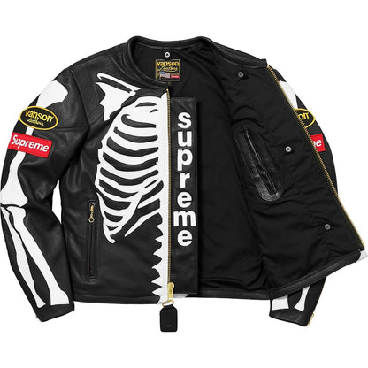 Supreme Vanson Leather Bones Jacket Black