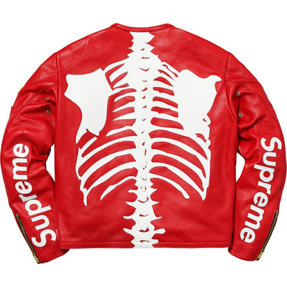 Supreme Vanson Leather Bones Jacket Red
