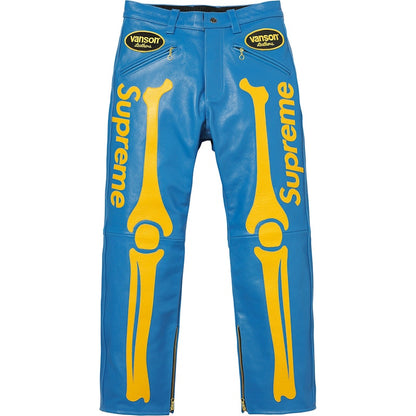 Supreme Vanson Leather Bones Pant Blue