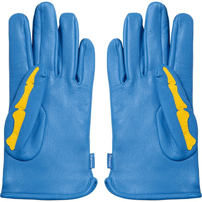 Supreme Vanson Leather X-Ray Gloves Blue