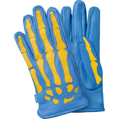 Supreme Vanson Leather X-Ray Gloves Blue