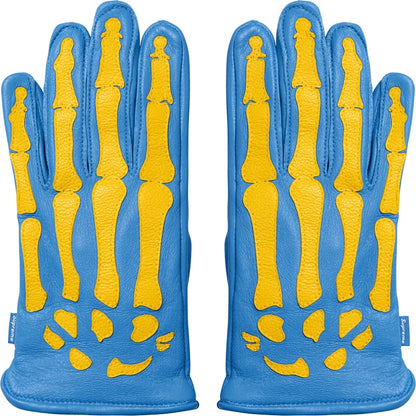 Supreme Vanson Leather X-Ray Gloves Blue